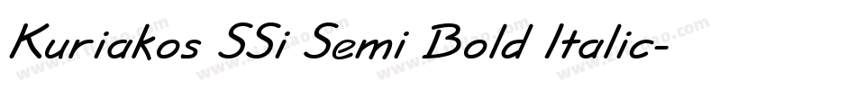 Kuriakos SSi Semi Bold Italic字体转换